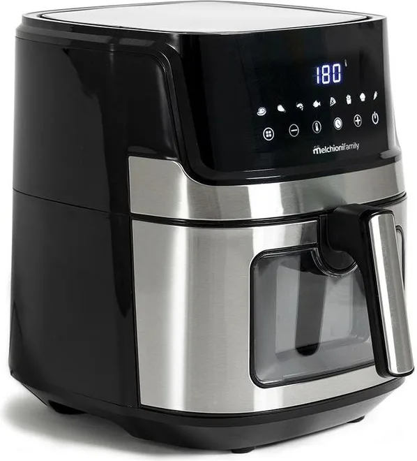 Melchioni 118340033 Friggitrice ad aria 6,5 L 1600 W Wifi Alexa Google colore Nero