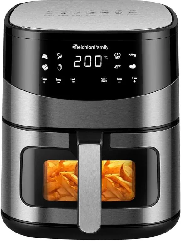 Melchioni Family Arianna 6 Friggitrice ad Aria 6,5 Litri 2000 W (Grigio)