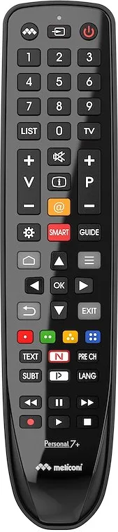Meliconi 806078 Gumbody Personal 7 Plus Telecomando Universale IR Wireless per TV TCL Thomson colore Nero