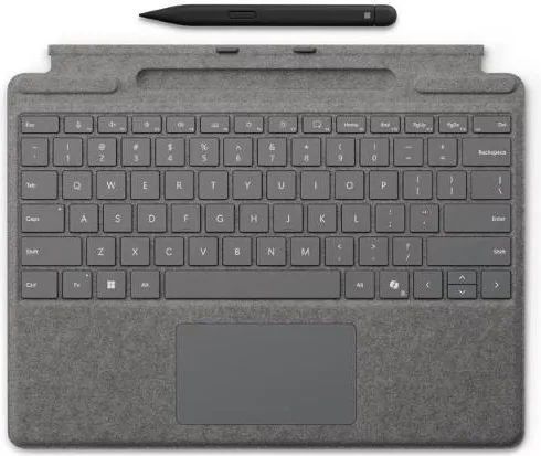 Microsoft Surface Pro Tastiera Con Tasto Copilot + Slim Pen Platino