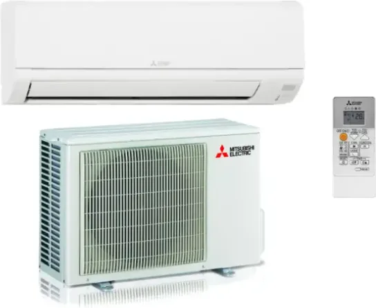 Mitsubishi Electric MSZ-HR35VF + MUZ-HR35VF Condizionatore Fisso, Dc Inverter, Split System, Unità Interna E Esterna, Bianco