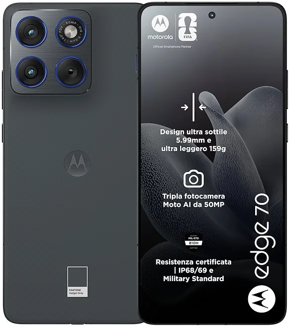Motorola PBA50064IT Edge 70 Smartphone 8 GB / 256 GB 6,7" 50 MP (Grigio)