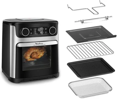 Moulinex Easy Fry Multifunction , Forno Friggitrice ad Aria 15L, 9 Funzioni di Cottura, Doppia Resistenza, 3 Livelli di Cottura