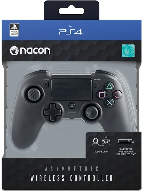 NACON Asymmetric Wireless Nero Bluetooth/USB Gamepad Analogico/Digitale PC, PlayStation 4