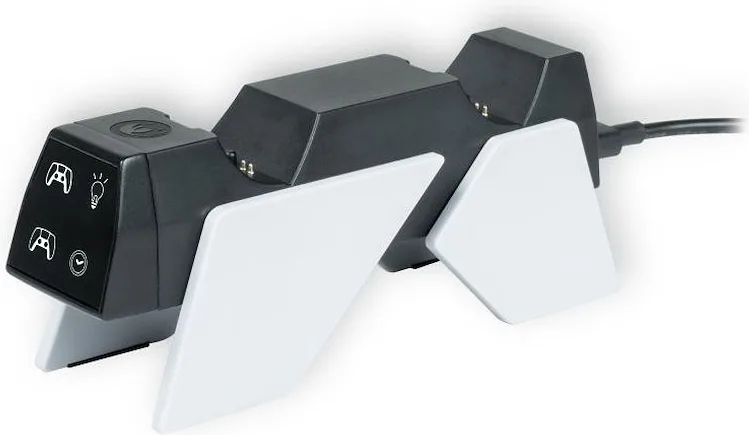 Nacon PS5DUALCHARGERV4 Dual Charger V4 Base di Ricarica Doppia PlayStation 5 DualSense DualSense Edge RGB colore Bianco Nero