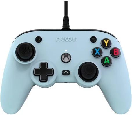 NACON XBXPROCOMPASTBLUE Pro Compact Controller Cablato per Xbox e PC con Personalizzazione Tasti e Dolby Atmos incluso colore Blu