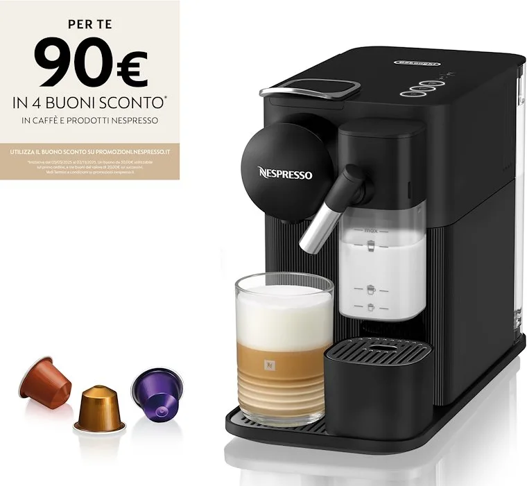 immagine di Nespresso EN510.B Macchina da Caffè 1 Litri 1450 W (Nero - Acciaio Inox)