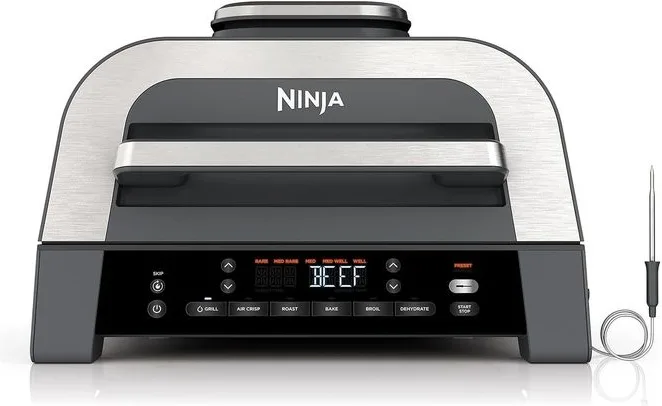 Ninja DG551EU Friggitrice ad Aria 3,8 Litri 1760 W (Argento - Grigio)
