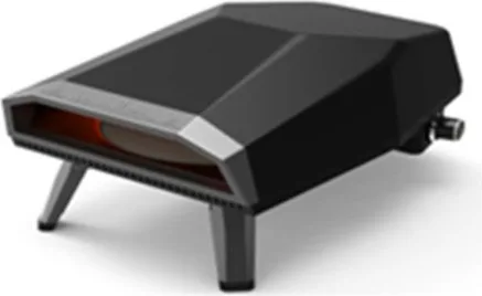 Ompagrill VESUVIO375 Forno a gas per pizza portatile 8 kW con piatto girevole in cordierite (55x71x37 cm) colore Nero