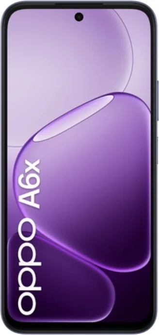 OPPO A6x AI Smartphone, doppia fotocamera 13MP+QVGA, Selfie 5MP, Display 6.75” 120HZ IPS HD+, 6100mAh, RAM 4GB(Esp1GB/2GB/4GB)+ROM 128GB [Versione Italia], Black Purple
