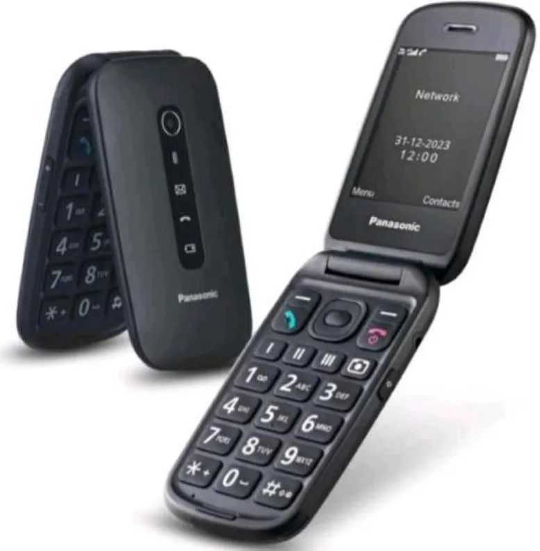 Panasonic KX-TU410EXB Senior Phone Cellulare a Conchiglia 4G VoLTE Display 2,4'' Tasto SOS Bluetooth 5.0 IP44 colore Nero