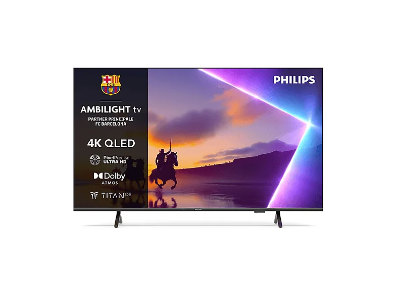 PHILIPS Ambilight TV 50PUS8560, 4K UHD, QLED 126cm 50’’, Smart TV, Dolby Audio, Titan OS