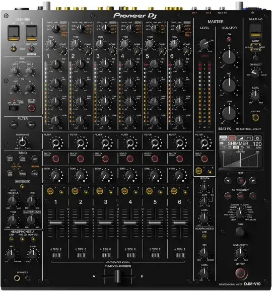Pioneer Dj DJM-V10 Mixer Dj Professionale a 6 Canali con controllo software, Nero