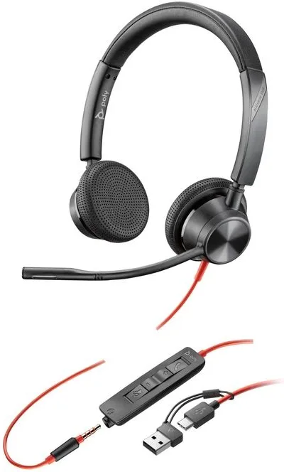 Poly S55255091 Blackwire 3325 Cuffie Cablate (Nero)