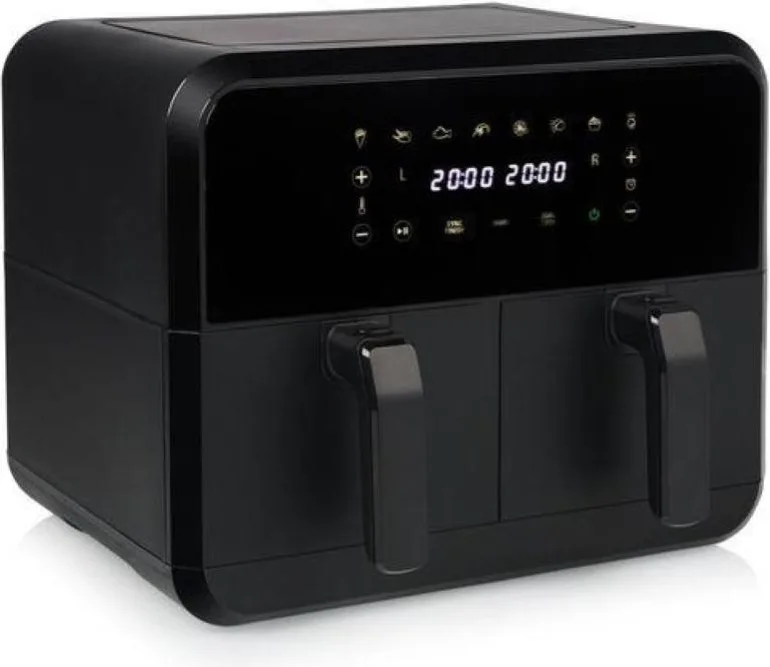 Princess 182068 double basket airfryer - friggitrice ad aria 8 l, 2400 w, 8 programmi preimpostati, display led, tecnologia a doppio cestello, nero
