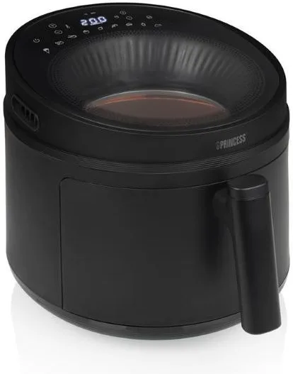 Princess 182270 - friggitrice ad aria 5 l, 1500 w, 8 programmi preimpostati, display digitale, tecnologia ciclonica zyklon, nero