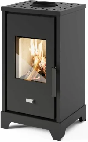Punto Fuoco 9016052900 LELA Stufa a legna Ecocompatibile con Normative Ecodesign Profondita' 100 cm colore Nero