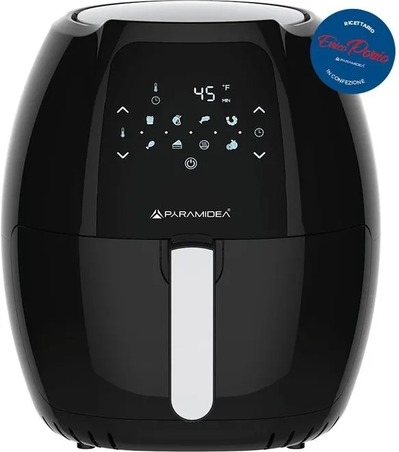 PYRAMIDEA AF810B Friggitrice ad Aria 8 Litri 1800 W (Nero)