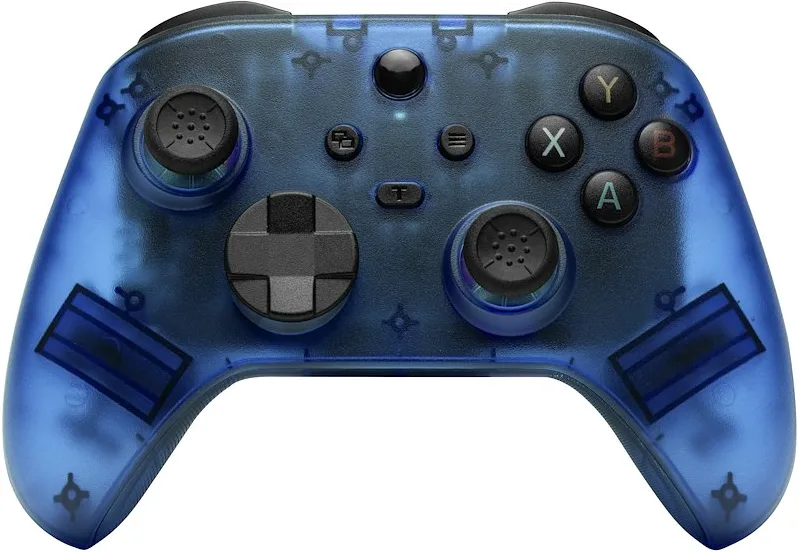 Qubick 8022253014513 Controller Wireless Aero Blue Transparent per Nintendo Switch e PC