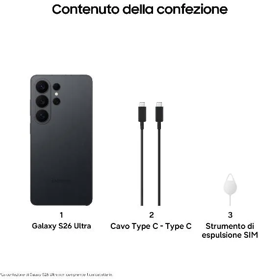 Samsung Galaxy S26 Smartphone 1 TB 200 MP 5000 mAh (Nero)
