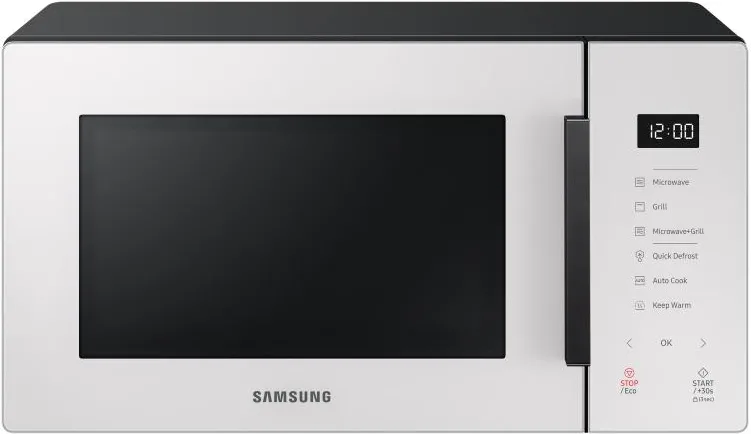 Samsung mg23t5018ge forno a microonde con grill capacita`23 litri potenza 800w sistema tds quick defrost cottura a vapore home dessert vaporiera porcellana