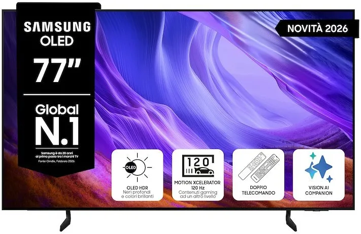 Samsung QE77S85HAEXZT 4K Ultra HD Smart TV 77" (Nero)