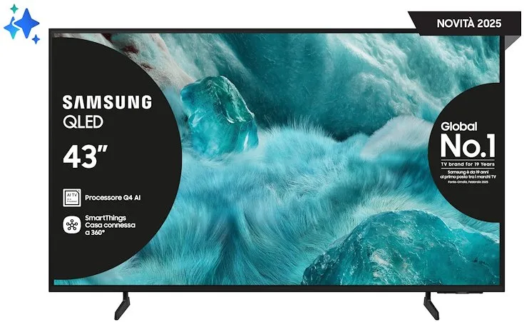 Samsung QE43Q7FAAUXZT 4K Ultra HD Smart TV 43" (Nero)