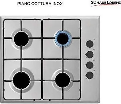 Schaub Lorenz SSPC604XL Piano Cottura a Gas 4 Fuochi 60 cm (Inox)