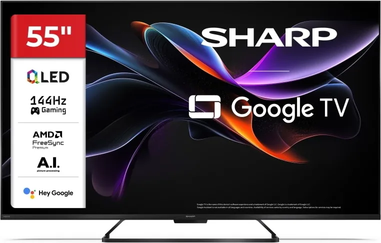 Sharp 55HR7265E TV QLED 55 HR7 UHD 4K Google TV 144Hz