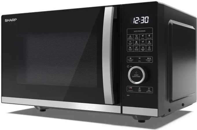 Sharp YC-QG254AE-B forno a microonde Nero Microonde combinato Superficie piana 25 L 900 W