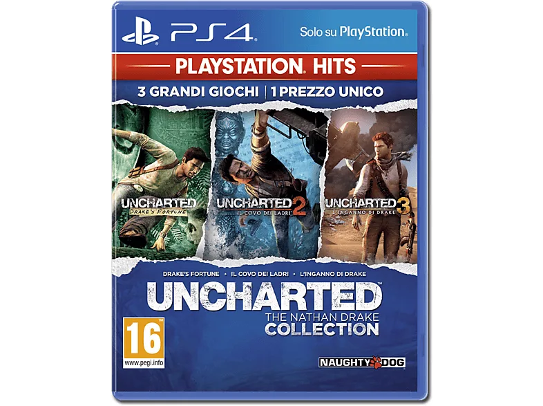 Sony 9710813 Uncharted The Nathan Drake Collection PS Hits Gioco PS4 PlayStation 4 Azione Avventura PEGI 16