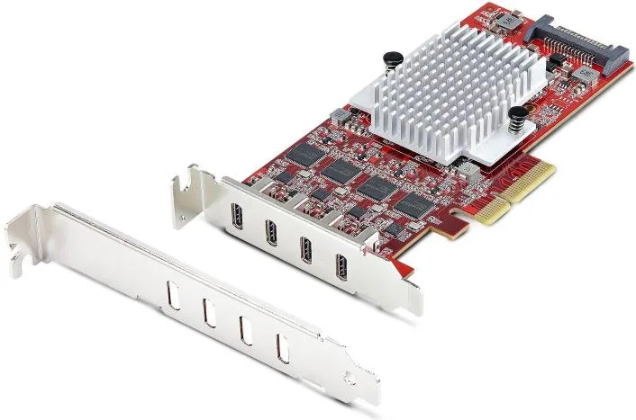 Startech.com scheda pcie usb-c a 4 porte, usb 3.2 10gbps, scheda di espansione pci express usb type-c con 4 controller usb