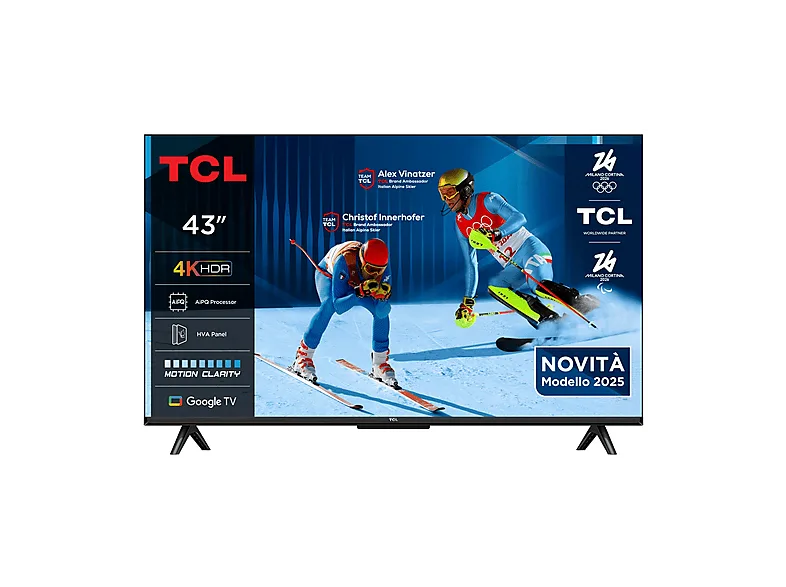 TCL 43P6K 4K Ultra HD Smart TV 43" (Nero)