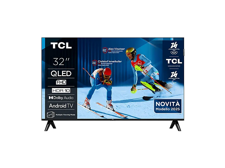 TCL Serie Smart TV QLED FHD 32'' 32S5K, Dolby Audio, HDR10, Android TV