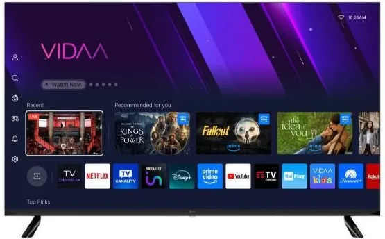 immagine di Telesystem smart tv 43 pollici QLED 4K, DVB-T2-S2 HEVC, Powered by VIDAA, Wi-Fi, Hotel Mode, TS43FLQLEDSMV15