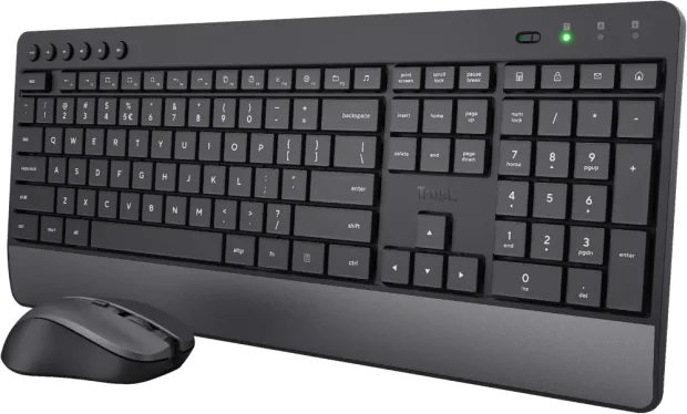Trust 24530 Trezo Kit Tastiera e Mouse Wireless RF QWERTY Italiano Full-size Tasti Silenziosi colore Nero