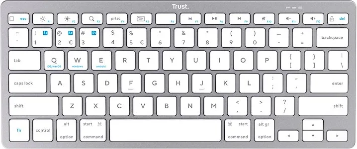 Trust 24652 tastiera Universale Bluetooth QWERTY Italiano Argento