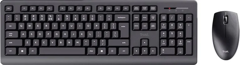 Trust 25434 Primo Kit Tastiera e Mouse Wireless RF QWERTY Italiano Full-size Mouse Ottico 1200 DPI colore Nero