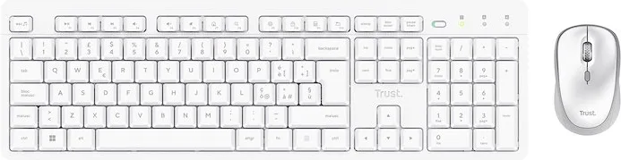 Trust 25466 Ody II Kit Tastiera e Mouse Wireless Silenzioso Layout Italiano Full-size colore Bianco