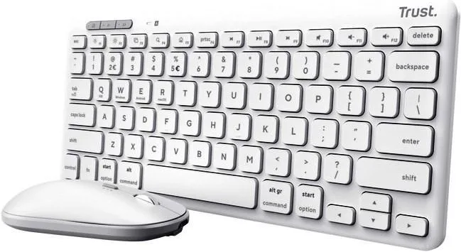 Trust Lyra tastiera Mouse incluso Universale RF senza fili + Bluetooth QWERTY Italiano Bianco