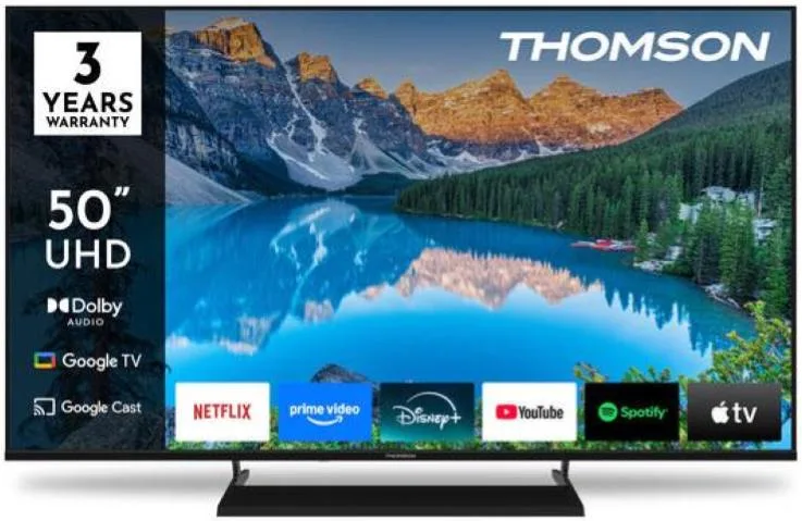 Tv 50 thomson led 4k uhd piede t2/c2s2 google tv