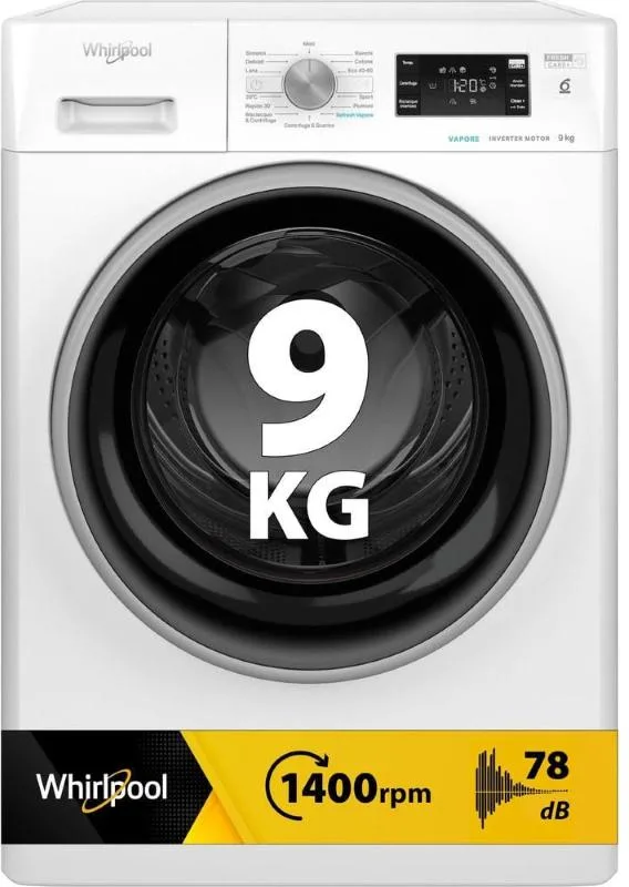 Whirlpool Ffb 948 Bsv It Lavatrice Carica Frontale 9 KG 1400 Giri/min Classe A (Bianco)