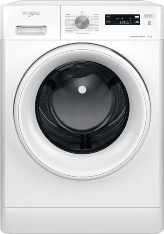 Whirlpool FFS P87 IT Lavatrice A Libera Installazione 8 Kg, 1200 Giri, Classe A-10%, Bianco, Inverter Display Vapore Refresh