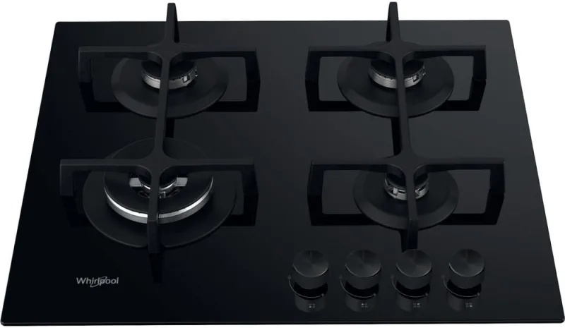 Whirlpool Goa 6423/NB1 Piano Cottura a Gas 4 Fuochi 60 cm (Nero)