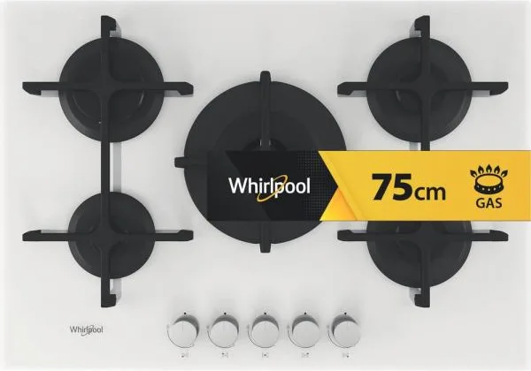 Whirlpool Goa 7523 Piano Cottura a Gas 5 Fuochi 73 cm (Bianco)