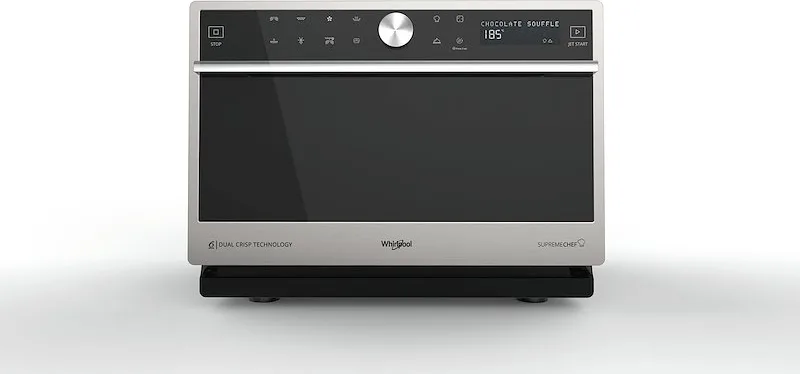 Whirlpool MWSC 9133 SX Supreme Chef Forno a microonde Combinato 33 L 1000 W Grill Vapore Crisp 6° SENSO colore Acciaio Inossidabile