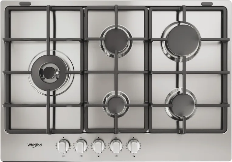 Whirlpool Tgml 761 Ix R Piano Cottura a Gas 5 Fuochi 73 cm (Inox)