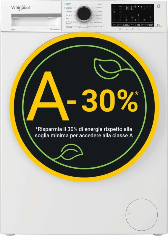 Whirlpool Wam 09WB It Lavatrice Carica Frontale 10 KG 1400 Giri/min Classe A (Bianco)