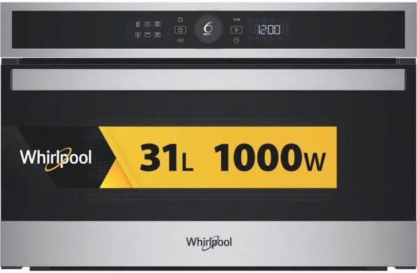 Whirlpool WMD4I4MX Forno a microonde da incasso con Grill 31 L 1000 W 6° Senso Crisp Display LCD Touch colore Acciaio Inox