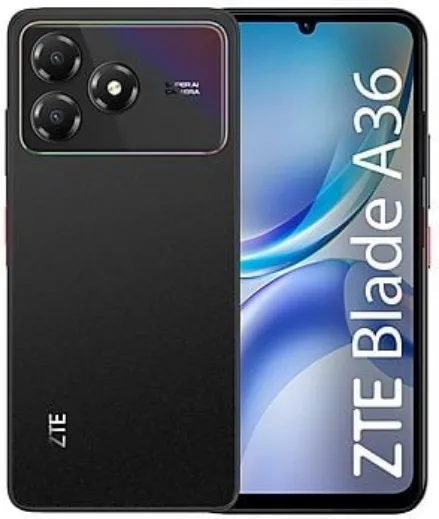 immagine di ZTE Blade A36 smartphone 4G Z2472 4+128 GB display 6.75'' HD+ 90Hz batteria 5000mAh Android 15 nero
